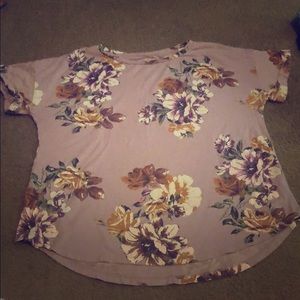 Floral Scoop Neck Tee